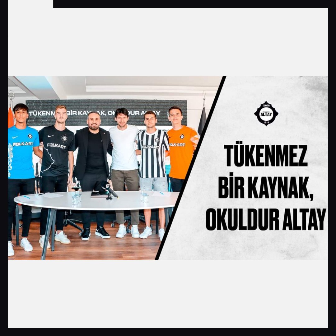 AltaySporOkulu's tweet photo. SPOR OKULLARINDAN  SÜPER LİG'E.. 
Altay eski  günlerdeki gibi yetiştirici kimliğine döndü. Spor Okullarından yetişip Altay U-19 takımının oyuncuları 2004 doğumlu Cem Özgener, Nurettin Küçükdeniz ve Mustafa Çalışkan profesyonelliğe geçişin ilk imzalarını attılar. 
#İlkGündenBeri https://t.co/3Db8M9JIdt