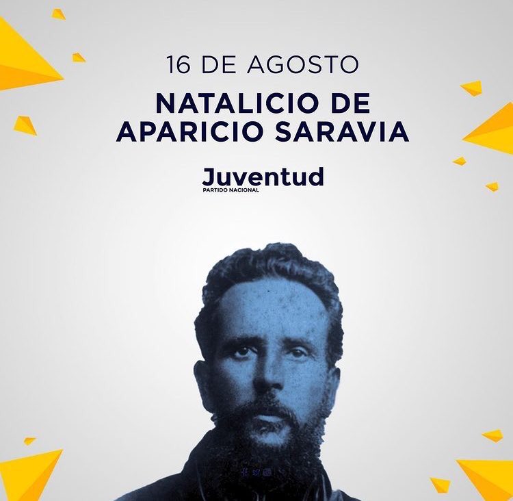 CDJFloresUY's tweet photo. 16 DE AGOSTO 

Hace 165 años nacía en Cerro Largo nuestro caudillo Aparicio Saravia! https://t.co/RADK1Ow4I0