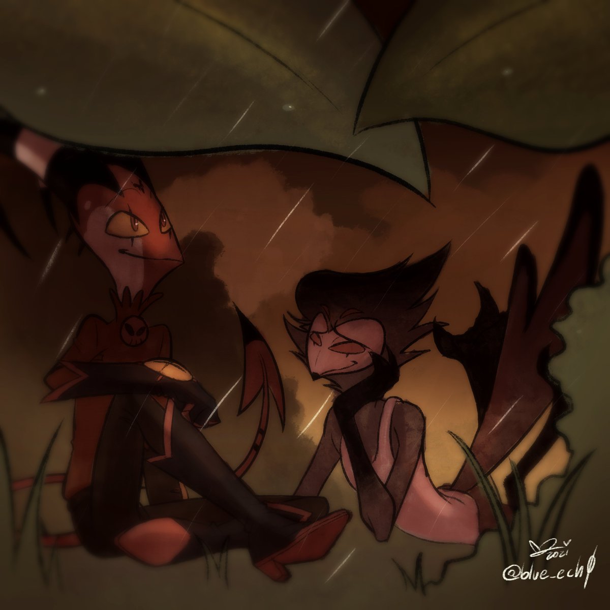blue_ech0's tweet photo. #StolizWeek Day 1 - Garden/Rain
My entries for this challenge will be very sketchy, sorry! I want to participate so bad but unfortunately I have no time XD
#HelluvaBoss #HelluvaBossFanart #Stoliz #HelluvaBossStolas #HelluvaBossBlitz https://t.co/Q1vVx6Edjr