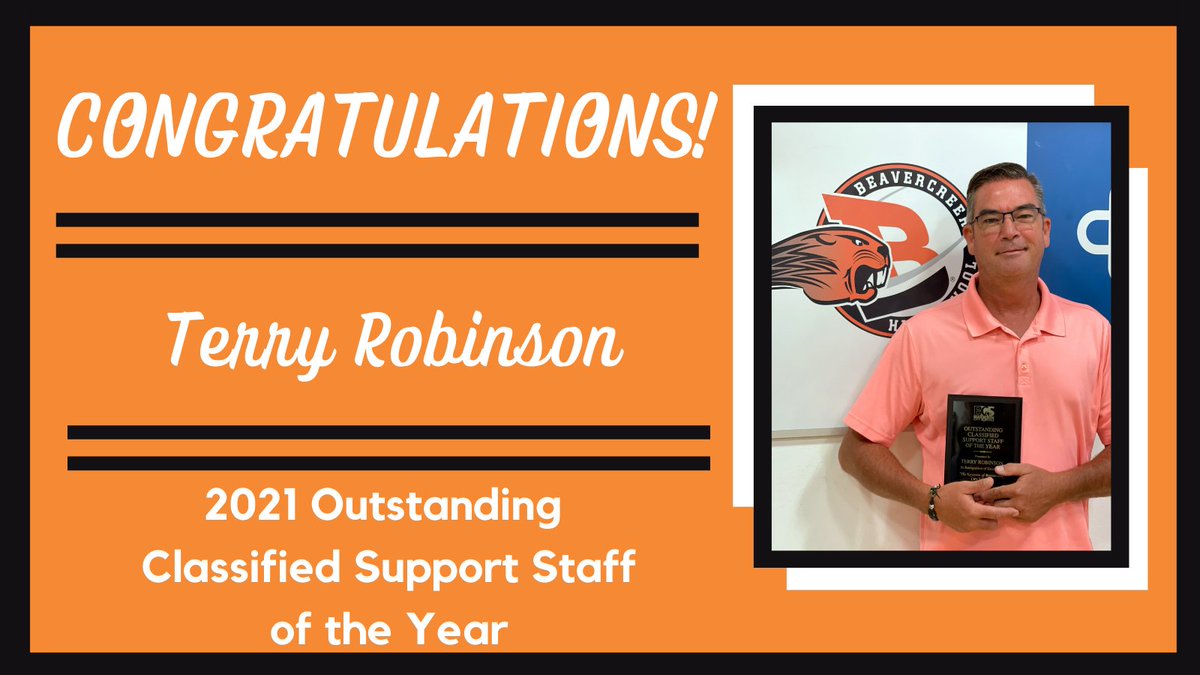 Congratulations to our 2021 Outstanding Educator of the Year, Nicki Winger, kindergarten teacher at Trebein Elementary, as well as our 2021 Outstanding Classified Support Staff of the Year, Terry Robinson, lead technology technician for several district buildings! #BcreekSchools