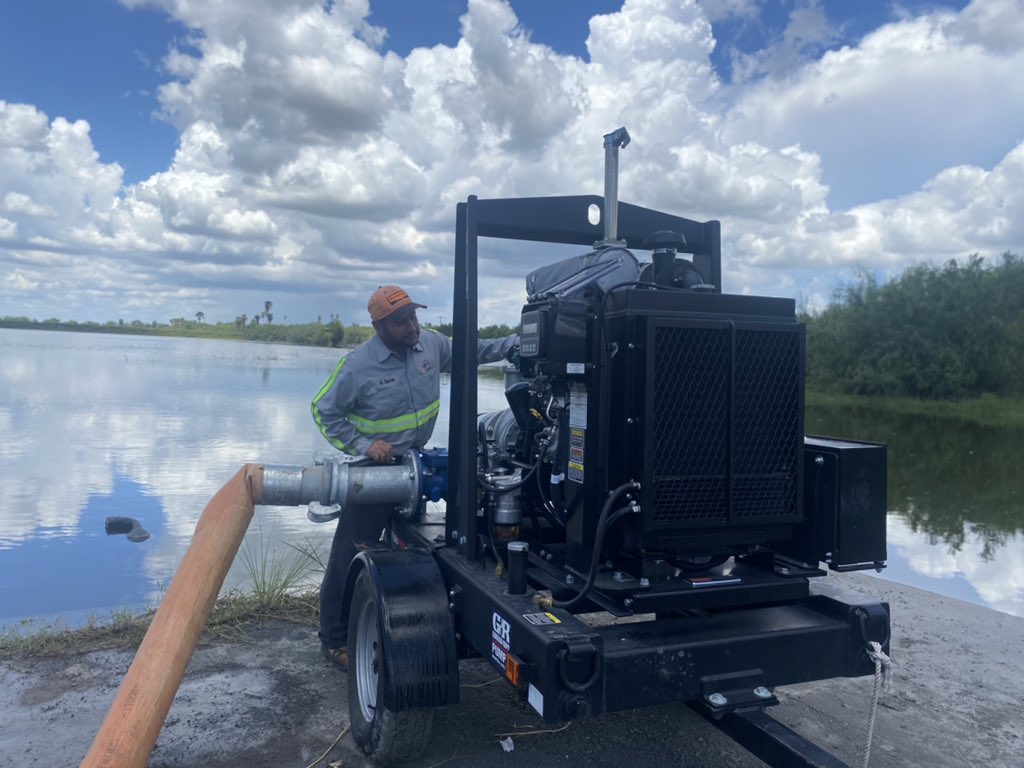 CityofWeslaco's tweet photo. Although the National Weather Service now predicts much of the rainfall from Tropical Depression Grace will fall south of us, our crews have mobilized equipment in the event the storm changes course. 

We continuously monitor the tropics during hurricane season. #PreparePlanAct https://t.co/tmAJjBZ5QU