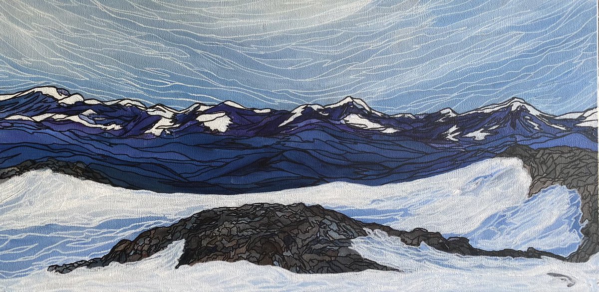Sharing a recently completed commission 
@CanadaPaintings 
J&R - Rainbow Mountain 
12” x 24” x 2” 
Acrylic on Canvas 
2021
#whistler #beautifulbc #indigenousartist #canadianart #bcartist