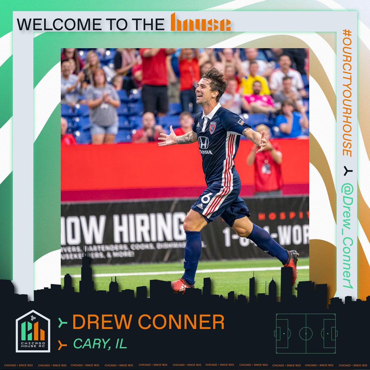 "I can’t wait to give the best, and most authentic version of myself to this team and our fans in pursuit of a trophy. Oh, and I love House music. Let’s win games and blast house music through those stadium speakers. Over and over again!” - Drew Conner ⚽️ 🏠 🎶