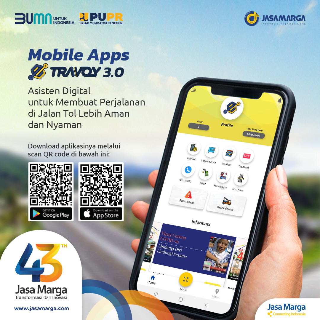 Download Travoy Mobile Apps sebagai asisten digital perjalanan anda.