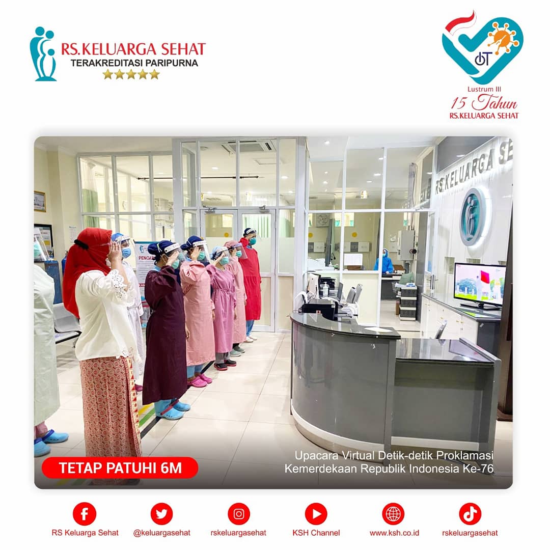 keluargasehat's tweet photo. Salam Keluarga Sehat...
Pandemi Covid-19 tidak menyurutkan semangat kami untuk mengikuti upacara dengan tetap menerapkan protokol kesehatan. Dirgahayu Indonesia ke-76. Indonesia Tangguh, Indonesia Tumbuh
#rskeluargasehat
#ksh
#kshpati
#keluargasehathospital
#hutri76 https://t.co/T58B8F3UfA
