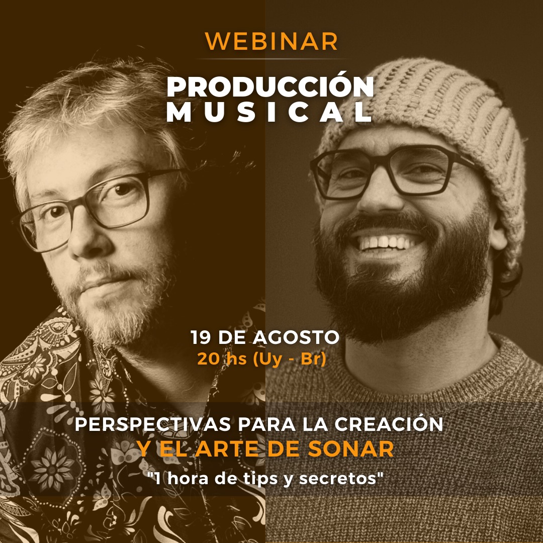 #webinar gratis (por Zoom) de #produccionmusical junto a Marcelo Fruet 🇧🇷 gran artista y productor con quien nos unimos para enseñar sobre esto que tanto nos apasiona⏰Jueves 19 a las 20hs⏰
Inscripciones abiertas 👉 contrapedal.com/webinarpm 👈