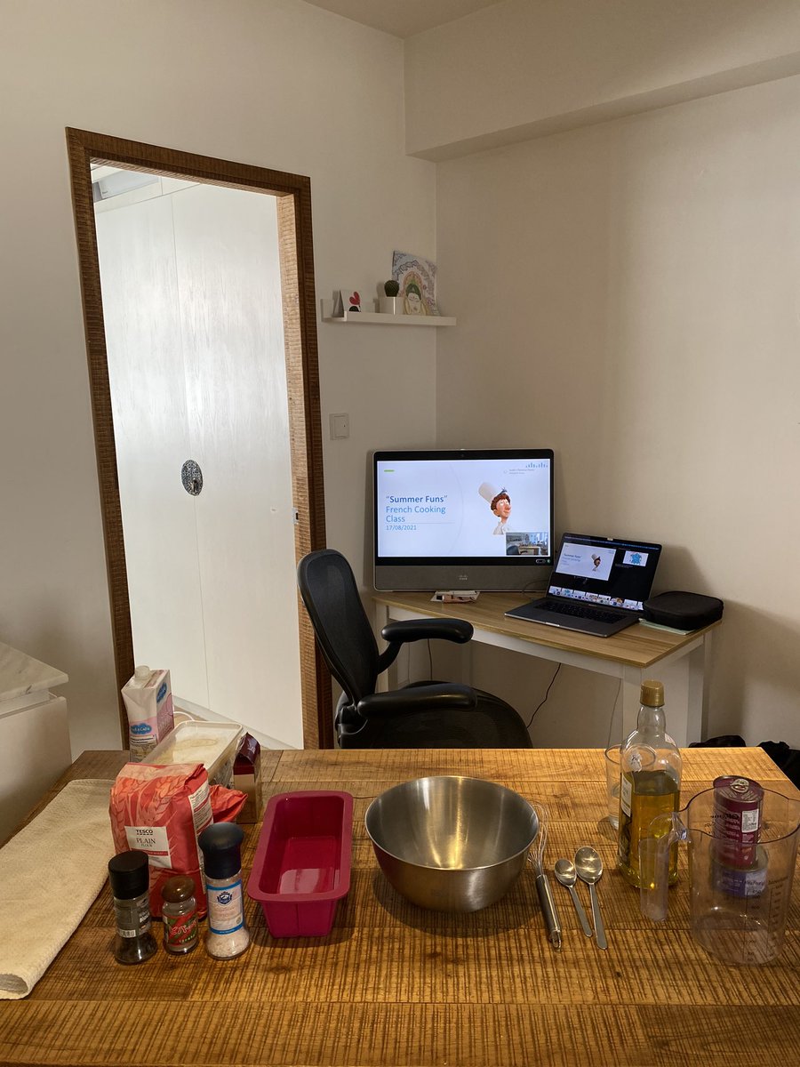 Teaching some French cooking to my HK <a href="/Cisco/">Cisco</a> colleagues’ kids 👩🏼‍🍳 great activity for a virtual kitchen summer #webex