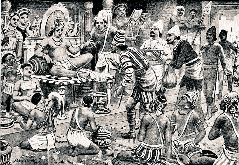 IndiaHistorypic's tweet photo. 7th Century A.D :: Great Chalukya Emperor Pulakeshin -II . 

In 739 A.D Chalukyas of Badami ( Present Day Karnataka ) Had Sent Troops Led by Avanijanashraya Pulakeshin to Defend Navsari and Other Parts of Gujarat From  Invasion by Umayyad Caliphate https://t.co/6Tl2e5IJbF