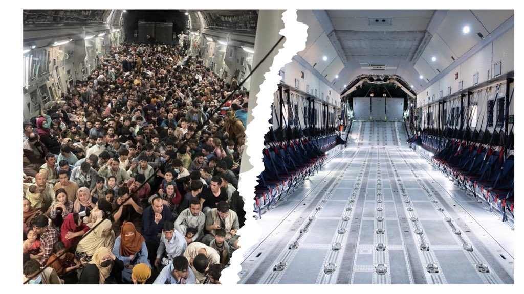 Links: 640 Menschenleben durch Flieger der USA gerettet.
Rechts: 7 Menschenleben durch Flieger der Bundesregierung gerettet. 💔

– Wenn man denkt, es kann nicht noch schlimmer kommen und jeden Tag schlimmer wird!