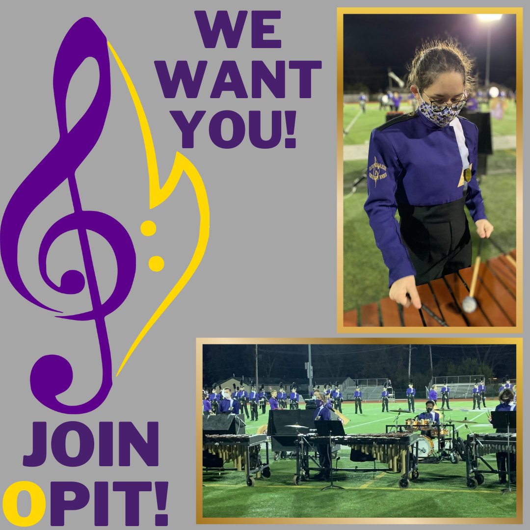 ONUMarching's tweet image. Interested in playing percussion for the Tiger Marching Band? Benefits include:
- NEW percussion instruments
- A NO-DOT environment
- Scholarships
- A family unlike any other
Contact Dr. Stratton or Curtis Snow for more info!