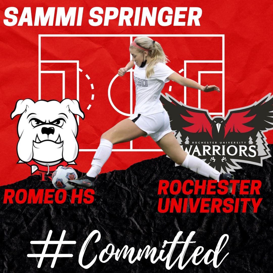 ⚽️Huge Announcement! 
Sammi Springer commits to Rochester University
#BulldogToWarrior #LFG