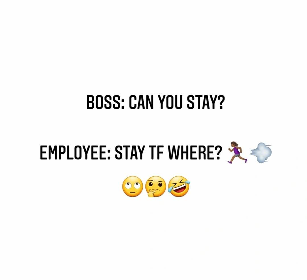 DONT EVEN ASK ME.. 😏🤔🤣

👉🏿 @RafscoachingLLC

#blackownedbusiness #stay #stayatwork #overtime #calloutpost #callouts #callouts #funnyworkmemes #funnywork #workplanner #worksucks #companyculture #rafscoaching #notit