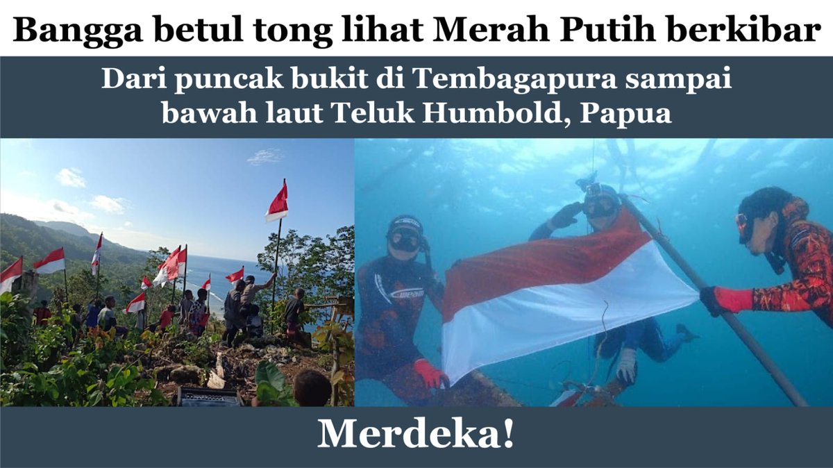 Ruli0835's tweet photo. Kemerdekaan RI dg suka cita dan kesederhanaan Papua bagian dari kita
#PapuaTujuhBelasAgustus https://t.co/zQyKTekSLz