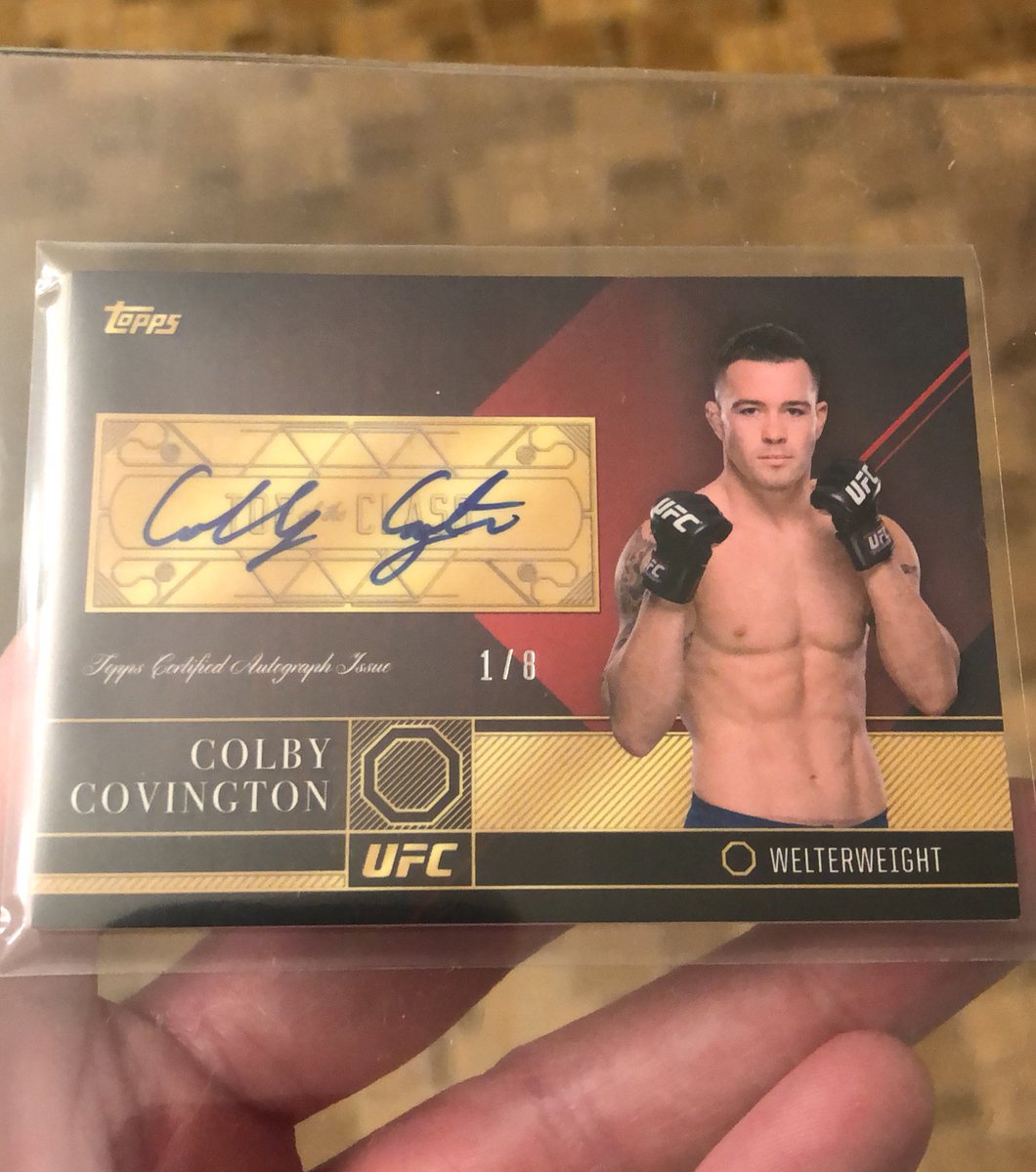 Probably gonna throw this Colby Covington rookie auto 1/8 onto eBay. (Unless <a href="/420MMApicks/">42ØMMApicks</a> snatches it up first)