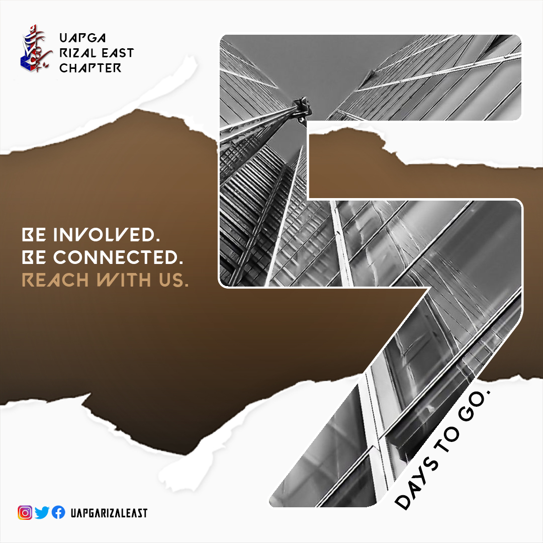 uapgarizaleast's tweet photo. UAPGA REACH ACTIVATED! 🔛
Hey there UAPGA REACH community! ONLY 5 DAYS LEFT before the MEMBERSHIP DRIVE 2021 starts! Be one of us, as we set this game to the next level!
BE INVOLVED. BE CONNECTED. REACH WITH US!
#UAPGAREACHActivated
#REACHwithUs https://t.co/vvhvFFcXmk