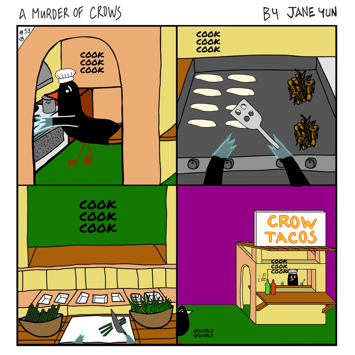 _amurderofcrows's tweet photo. the chef crow!! And linda 😻🥰🤣
i ❤️🌮’s
#🌮 #cooking #chefcrow #vegetarian #crowcomics #lindathegoose https://t.co/1ERz7TU5ZH