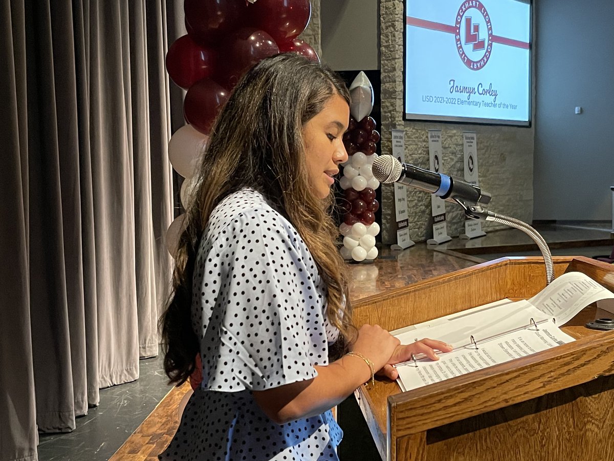 LockhartISD's tweet photo. Thank you, LISD Elementary TOY @MrsCorley5th and LISD Secondary TOY @AmieGonzales11, for sharing your stories with us and inspiring us to make a powerful and positive impact in our Lions this year! #BanTheAverage #DesignToTheEdges #LockhartLeading https://t.co/cxIQx1xsCH
