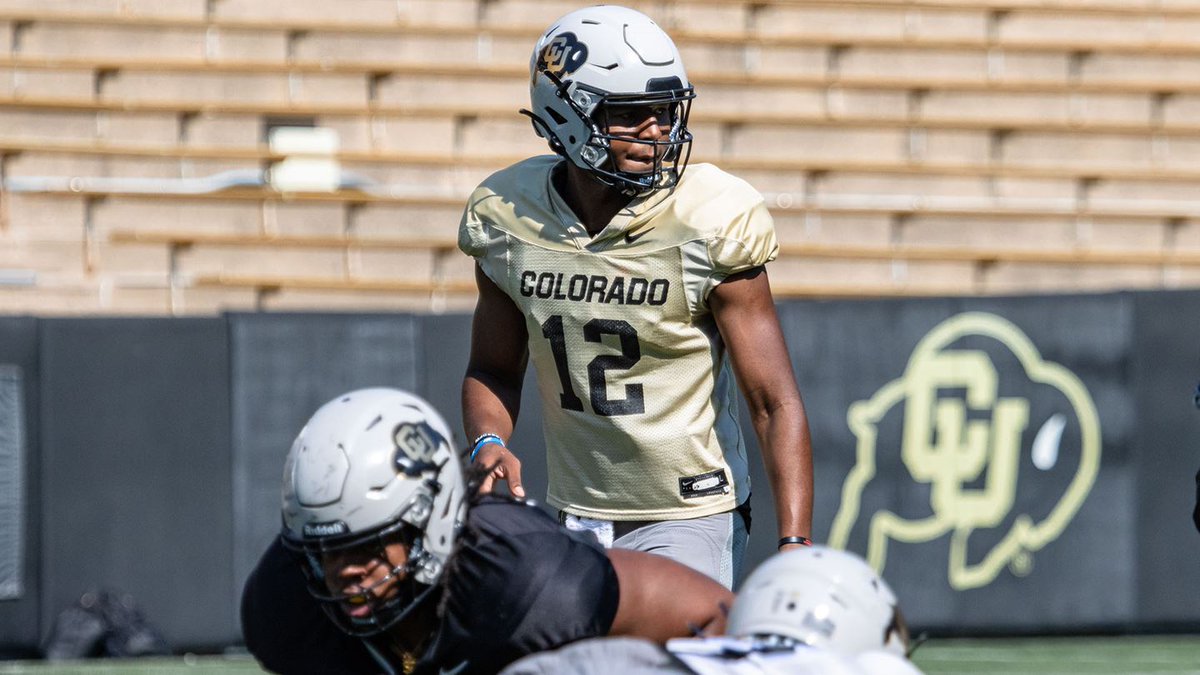 NeillWoelk's tweet photo. Freshman Brendon Lewis is now the clear No. 1 QB for @CUBuffsFootball and Drew Carter steps up to No. 2
https://t.co/GVJiztn9tY https://t.co/zgtU6def10