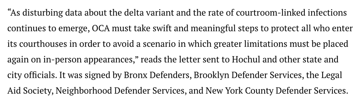 QdUnion's tweet photo. Once again, every public defender office in the city comes together to release a statement, and QD isn't on the list. 

The staff attorneys and social workers of QD support this message. The courthouses in the city are not safe enough. https://t.co/7Lw0c3cexz https://t.co/1bxjVSiJVE