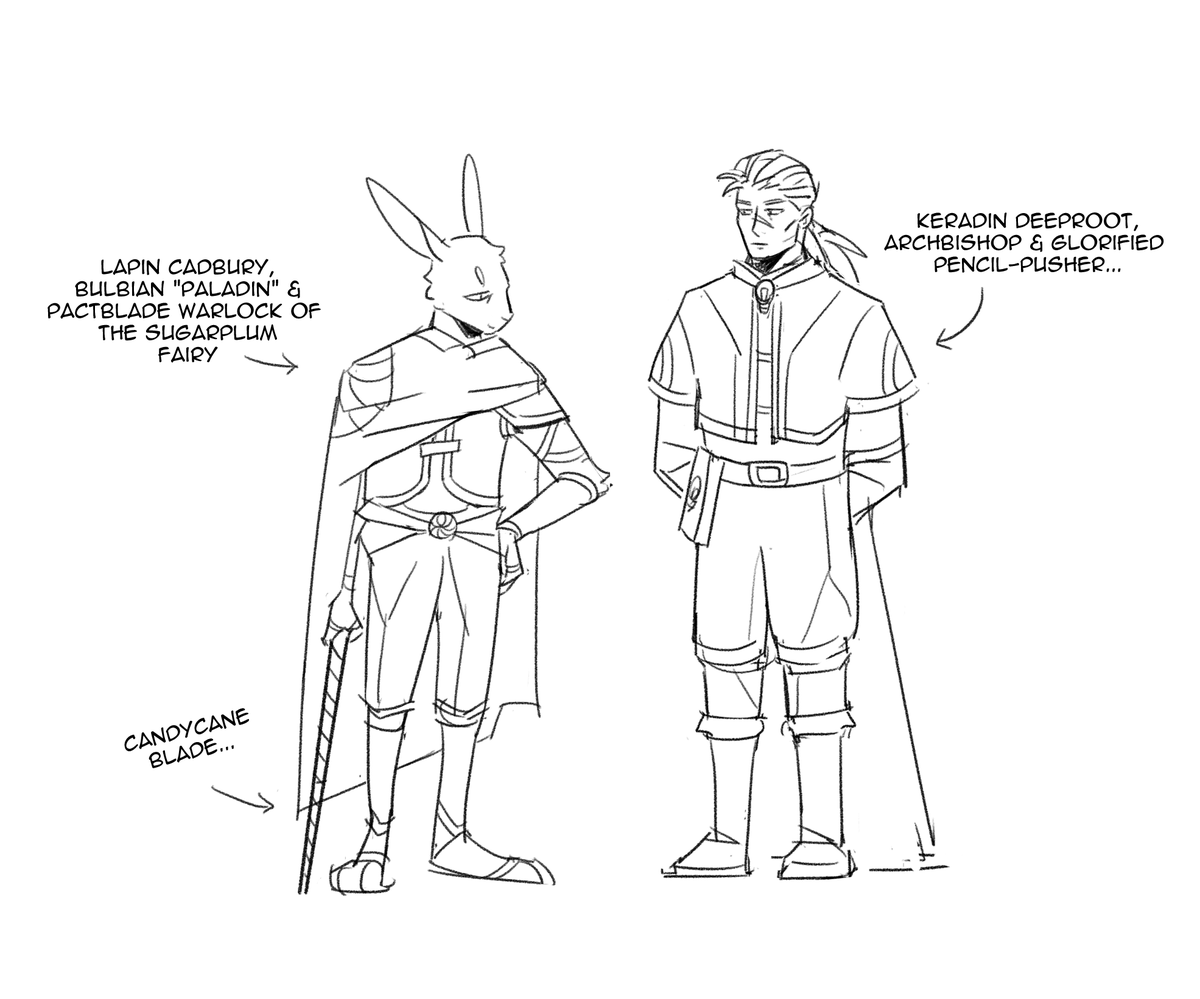 cloudmancy's tweet photo. #acocweek day 5: au where lapin is a pactblade warlock pretending to be a bulbian paladin and keradin is just some guy https://t.co/YZZ54dfuTN