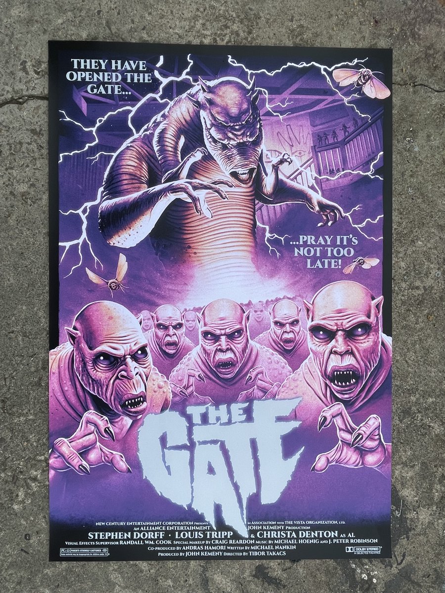 Leftovers of the greatest screenprinted poster we’ve ever seen are now up at terror-vision.com. Ltd qtys so if you missed out on the massive Gate bundle, grab one now. All you bundle folks should have tracking on your posters by now. Thx a ton for your patience! xo