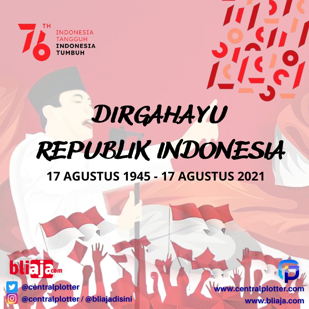 Dirgahayu Republik Indonesia ke-76!🇮🇩

Kemerdekaan tak ditujukan untuk orang-orang yang berhenti berjuang. Kemerdekaan adalah untuk mereka yang pantang menyerah menggapai cita.
Selamat HUT ke-76 RI!
.
.
.
#CentralPlotterIndonesia
#bliaja #bliajadisini