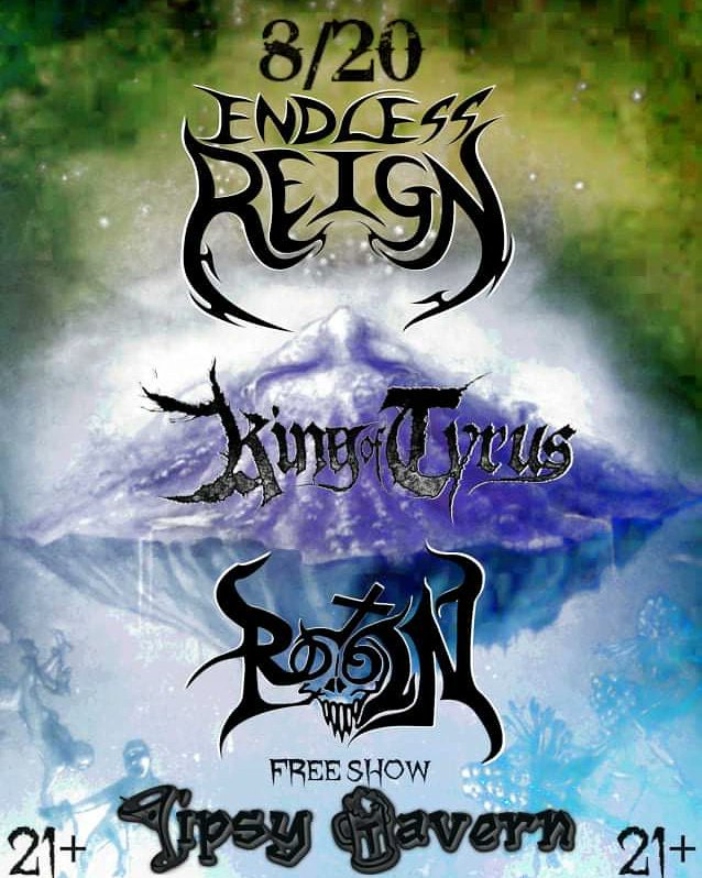 EndlessReignMN's tweet image. Next show! Friday, August 20th at Tipsy Tavern in Rice Lake, WI. 9pm music starts