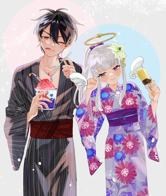 🎆#白厨夢 夏祭り🎆
#白百合アート #絵かける 