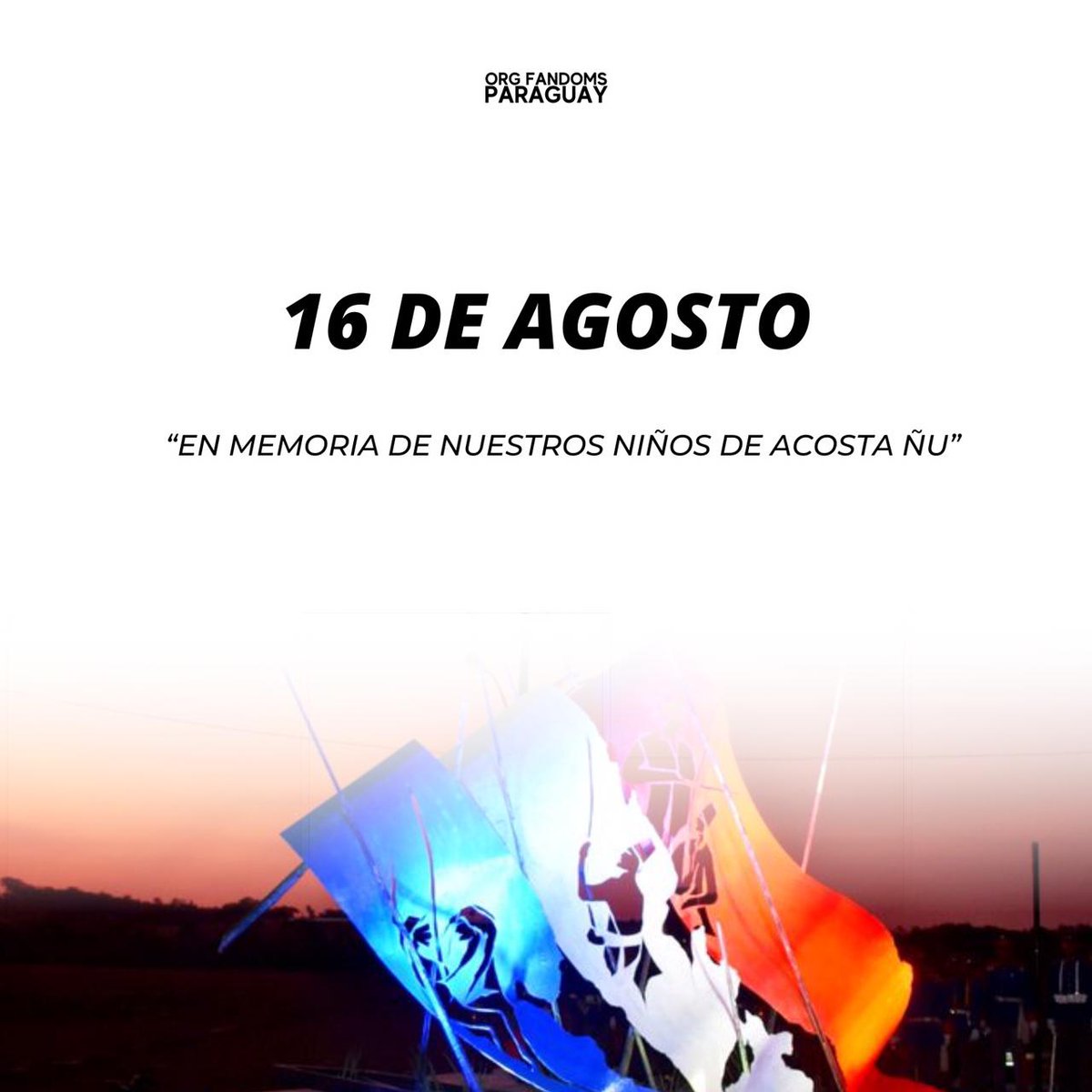 OrgFandomsPy's tweet image. 🗓️| Hace 152 años miles de niños murieron en el enfrentamiento durante la Guerra de la Triple Alianza.
Este día no solo es para celebrar si no también para reivindicar los derechos de los niños!