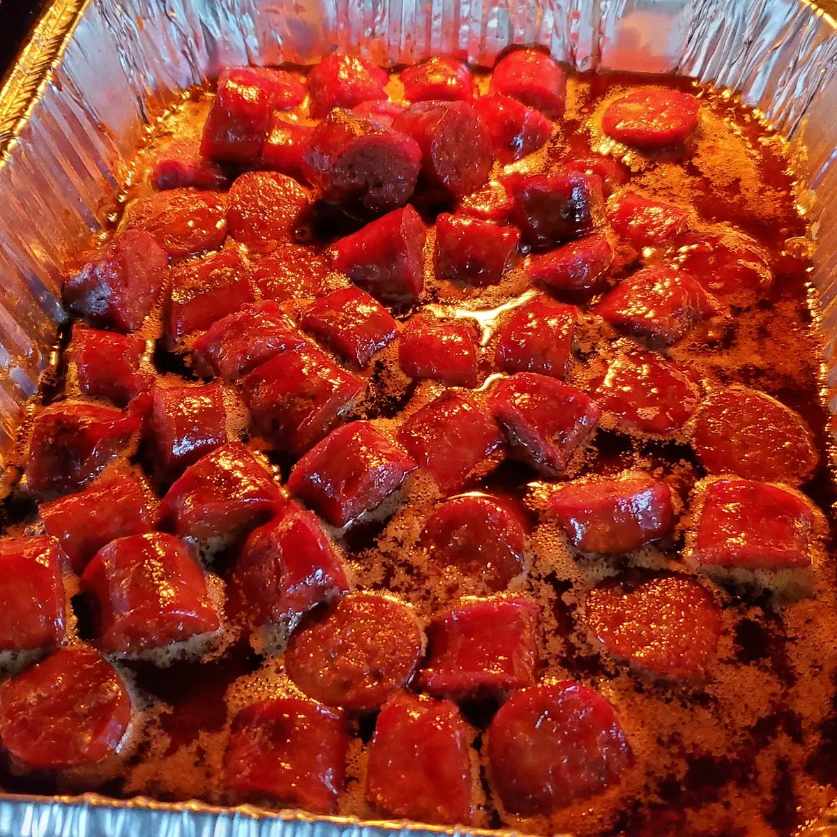 ramtuff02's tweet image. Hot sausage burnt ends on my @PitBossGrills Platinum Series Lockhart!! Used @btleighsauces The Clevelander as the binder and also used @PitBossGrills Maple Chipotle Rub! These are my new favorite! 
#LEGGGGOOOOO 🔥🔥🔥🔥🔥🔥
#SmokeFather 💨💨💨💨💨💨
