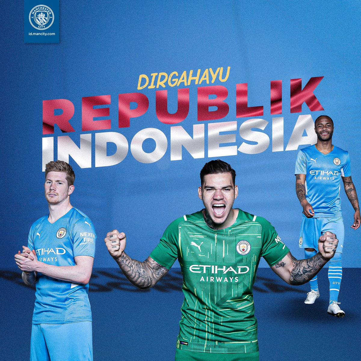 𝐌 𝐄 𝐑 𝐃 𝐄 𝐊 𝐀 ! 🔥

#DirgahayuRI 

🔷 #mancityIndo | id.mancity.com