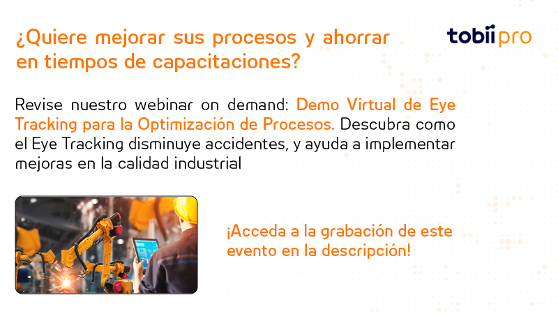 tobii_pro_latam's tweet image. Acceda a la grabación 👉bit.ly/3CRRKtB

El próximo 1 de septiembre en el Tobii user meeting #latam 2021, el experto @leansempai presentará: "#eyetracking en #industry40 resolviendo 20+ problemas reales con poca interrupción" 
registrese aquí 👉bit.ly/3iuoi4G