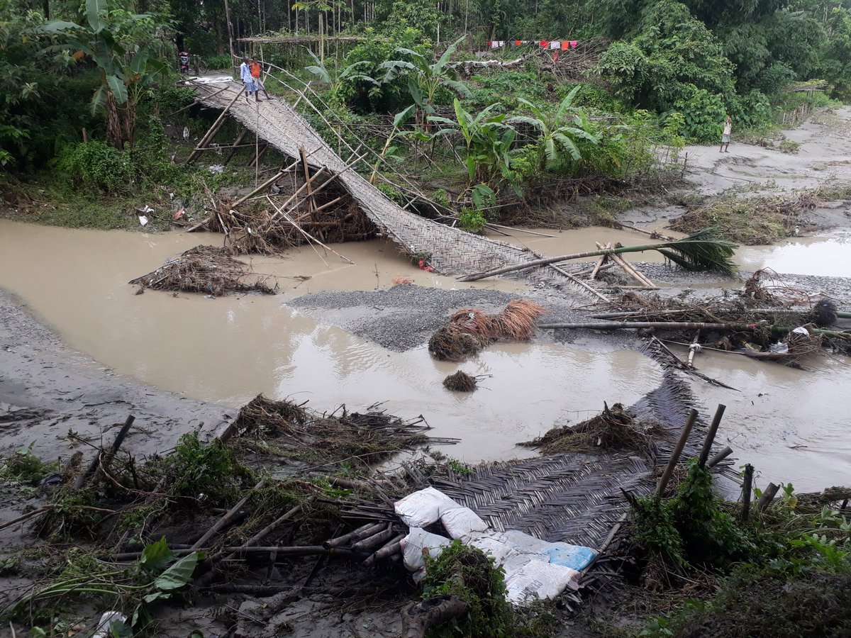 DaimarySubilal's tweet photo. Daoraibari to 1 No. Bishnupur Bamboo bridge https://t.co/aRu3SQrcmn
