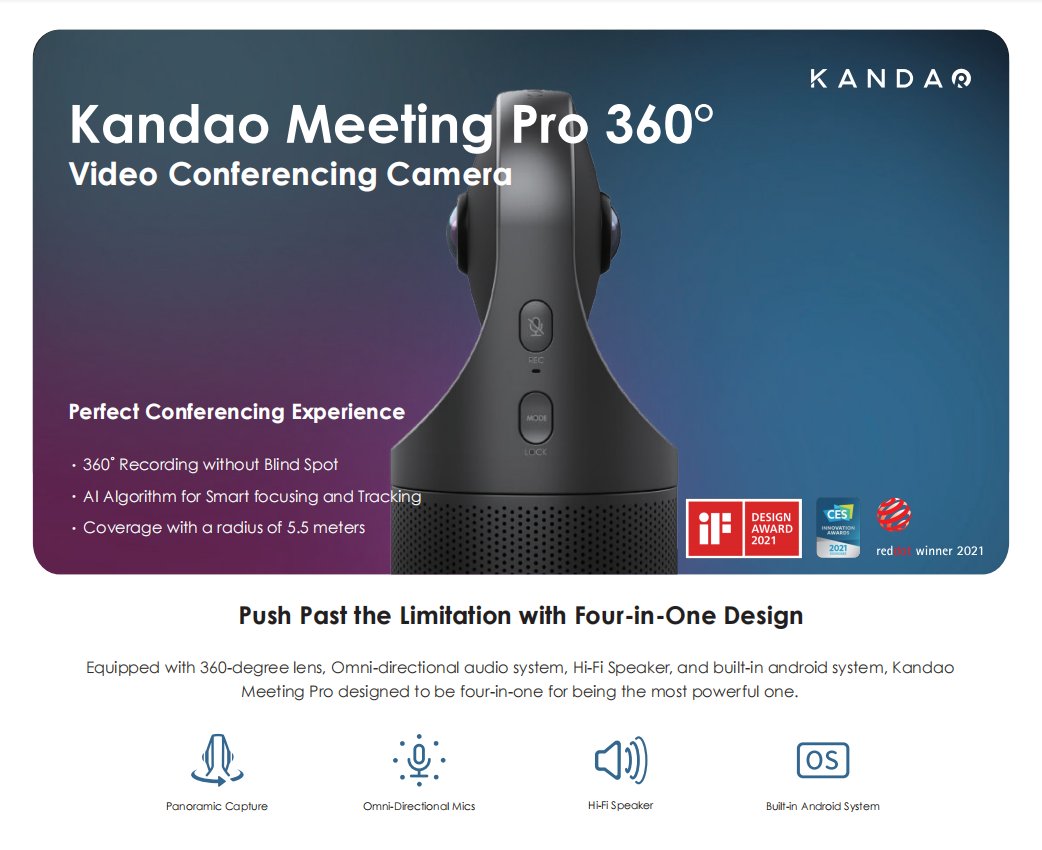 KandaoVR's tweet image. With an independent system, enjoy an immersive meeting experience. #KandaoMeetingPro
Learn more:kandaovr.com/kandao-meeting…
#meetings #conference #remotework #hybridwork #AI