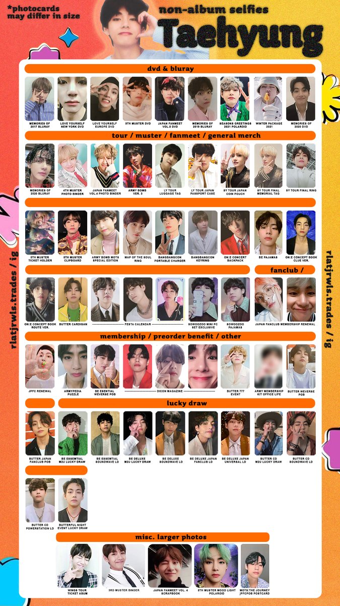 BTS NON ALBUM SELFIE (8/16/21 memories 2020 update!) PHOTOCARD