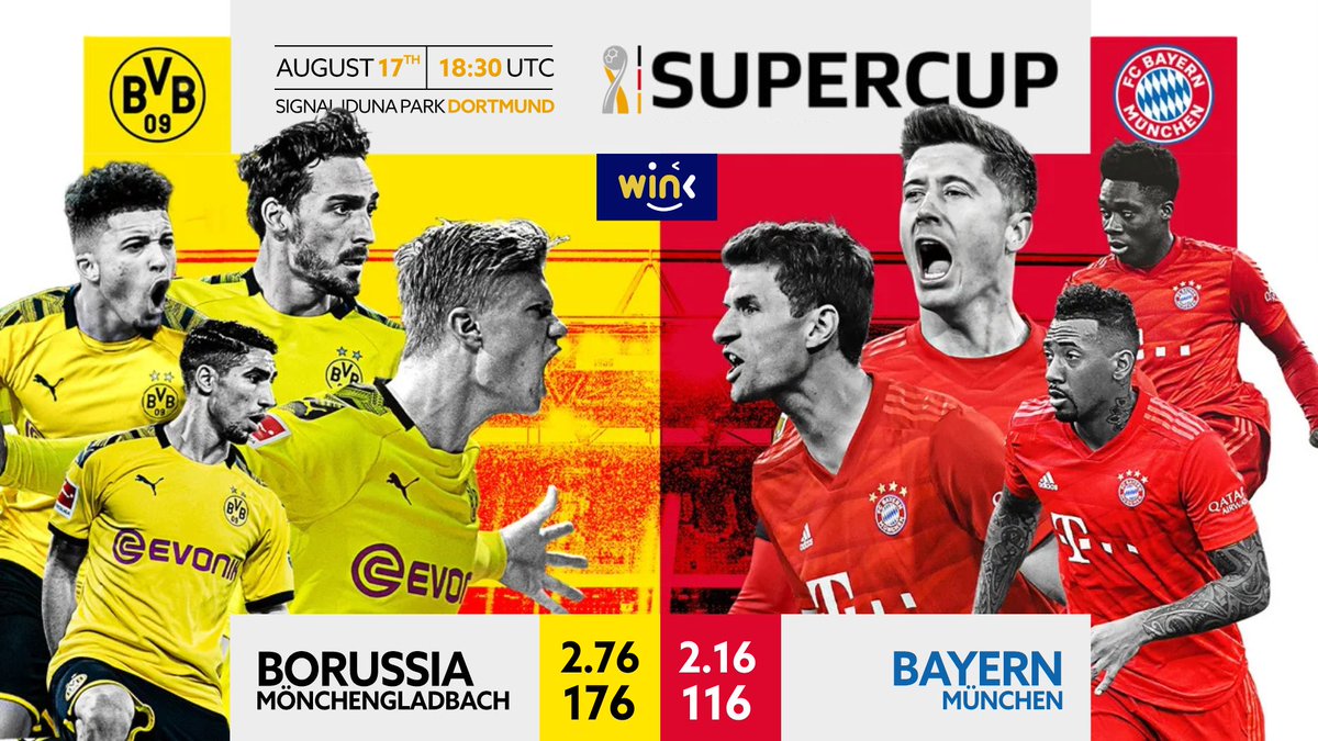 WINkorg777's tweet photo. Who comes out on top in this clash between Dortmund and Bayern in the Germany Super Cup?

Bet on this and all other matches from various leagues and tournaments in Europe, Asia, America &amp; Africa with #TRX or #USDT at https://t.co/YqvbblqGi4
 
 $BLK $WIN $DICE $LIVE https://t.co/TwpgmWHAOk