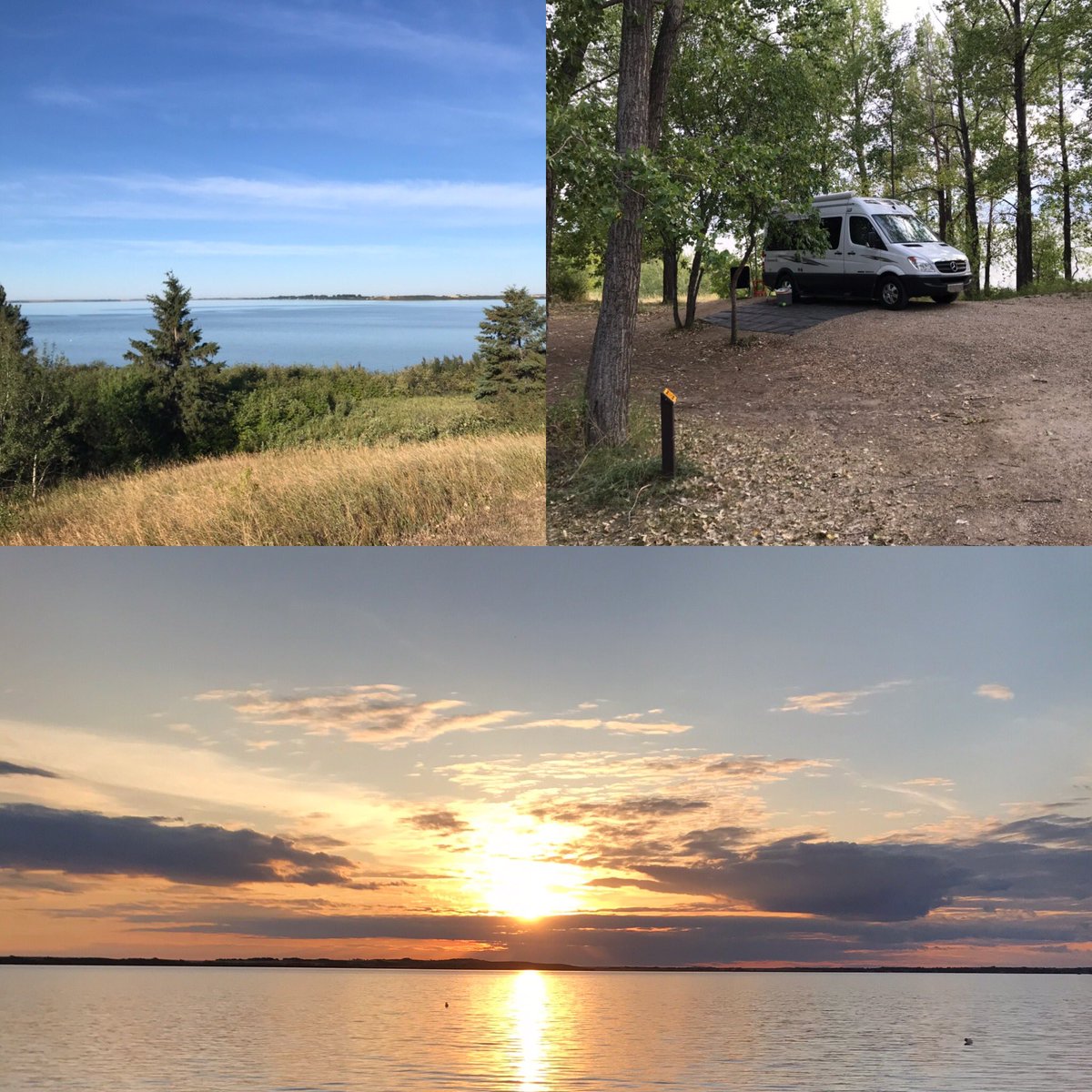 Enjoyed a great weekend of resetting with Sunshine and Sunsets 😎 Great View of a #Saskatchewan Lake !