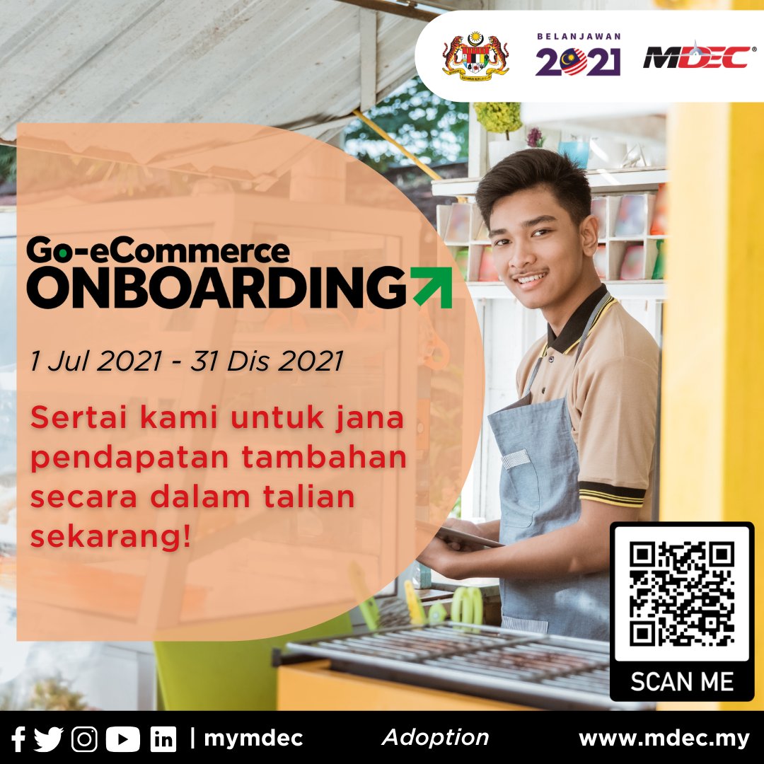mymdec's tweet photo. Daftar sekarang di https://t.co/tfsyx49xGD untuk dapatkan pelbagai kemudahan berniaga atas talian seperti latihan 'onboarding', bantuan subsidi dan khidmat bantuan jualan secara PERCUMA! #GoeCommerce #SayaDigital #LonjakanDigital @iSurinaShukri @ChairmanMdec @aizaazreen https://t.co/qwMK4kuky0