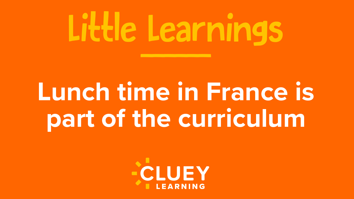 clueylearning's tweet image. French kids learn about different foods and where they come from, but also good manners and etiquette. Bon Appétit!