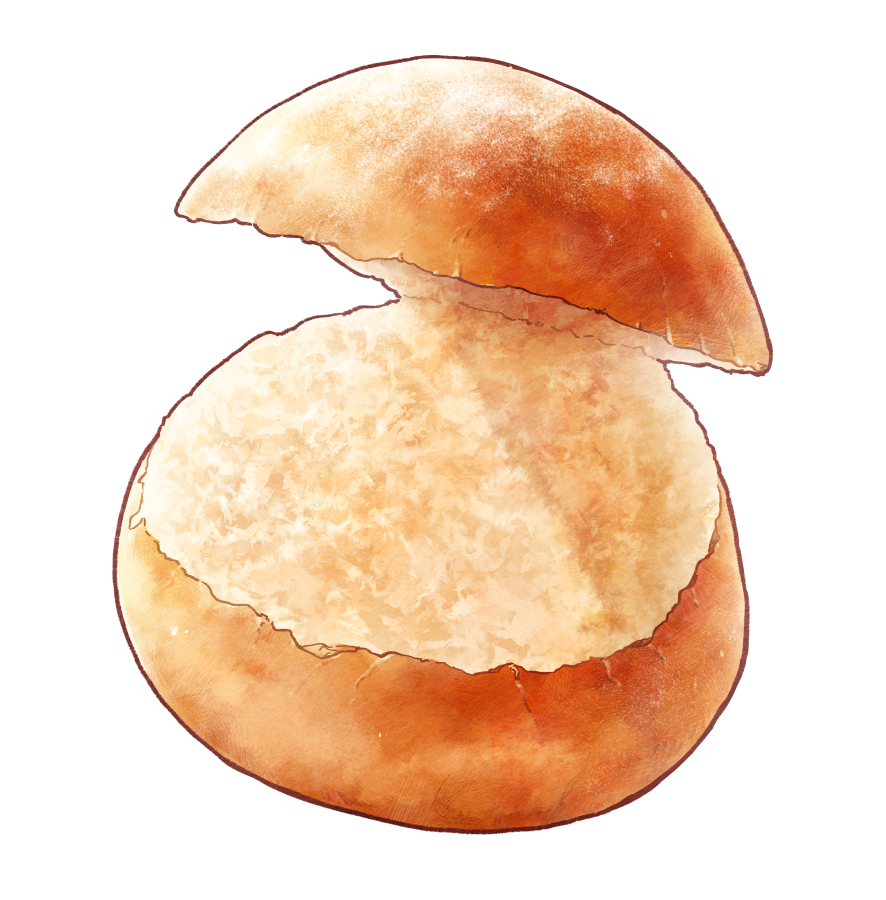 先ほどのマリトッツォのパン生地部分フリー素材にしますので もし良ければみんなの推 松前のイラスト