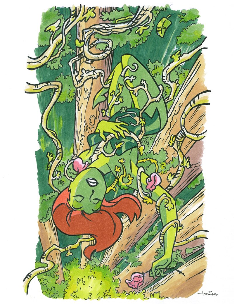TASdesign's tweet image. I haven’t used art markers in many years, but I got a new set of Spectra Ad Markers.  This is my first drawing with them.  Where have these colors been all my life?!  

#chartpak #spectra #drawing #sketching #markers #poisonivy #batman #batmananimated #planetcomicon
