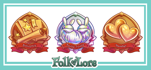 folkoflore's tweet photo. Three various badges you'll be able to earn in game! #petsim #virtualpetgame #rpg #folkoflore #badges #gameart https://t.co/GVjGROuoGo