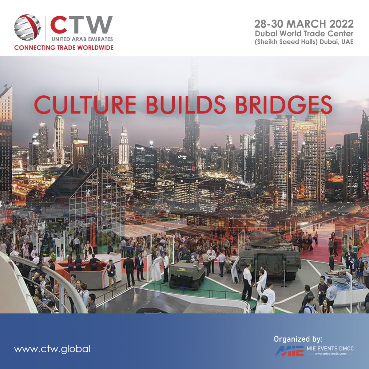 We believe that culture makes each country unique and at CTW UAE 2022, we are all about culture. Come find products such as jewelry, handicrafts, embroidery, and so much more. 

#CTW2022 #GlobalTradeShow #GlobalTradeConnect #B2BMarketPlace #TradeExpo #Businesses  #FDI #LiveEvents