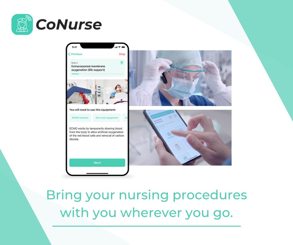 _CoNurse's tweet photo. 📱 CoNurse is a mobile app that provides step-by-step clinical protocols to nurses’, patients’ and caregivers’ smartphones. 👩‍⚕️ With CoNurse, clinical protocols are now accessible at your fingertips. Find out more https://t.co/Xn2pUAaH7I #digitalhealth #nursing #conurse https://t.co/cW0uzotDiX