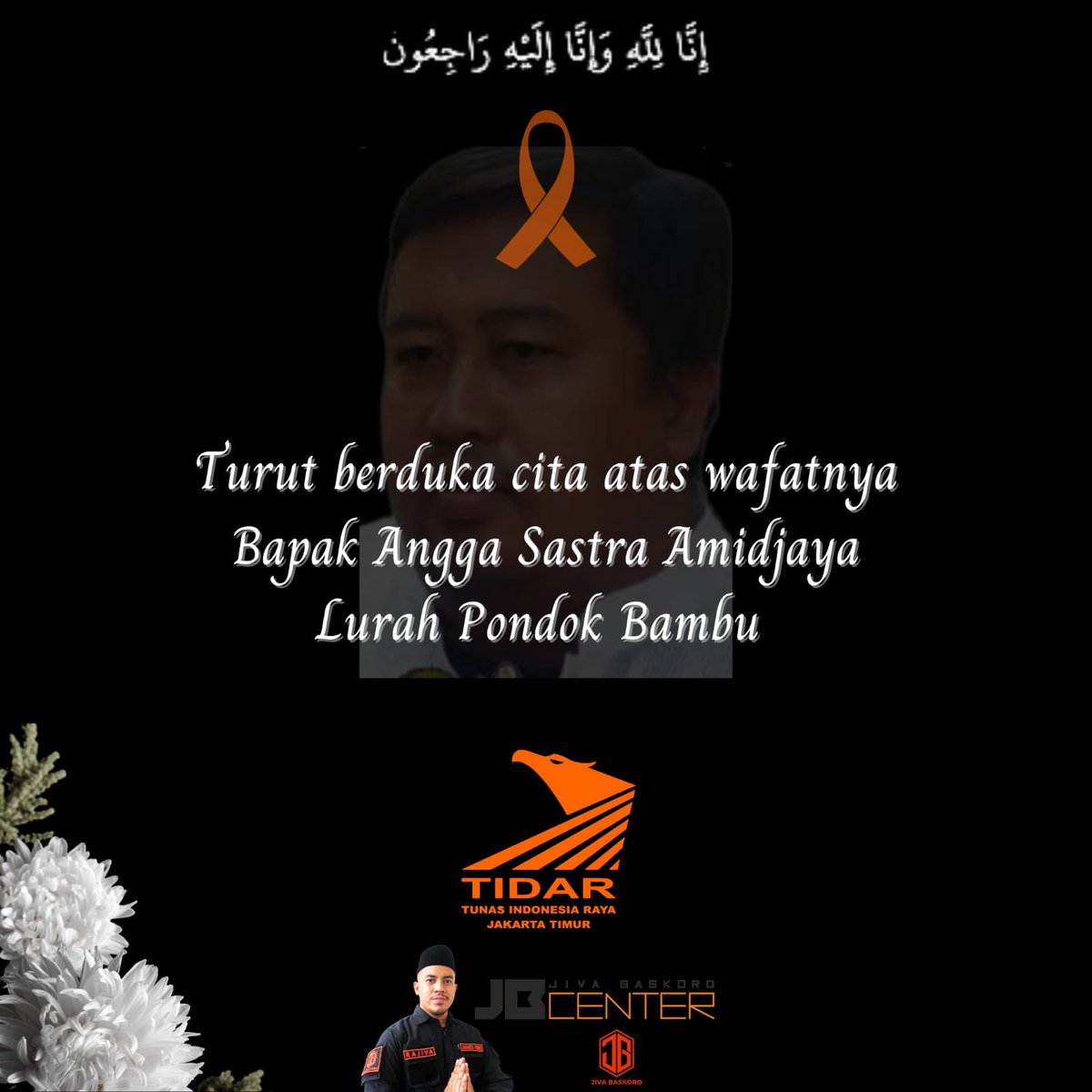 Innalillahi wa inna ilaihi rojiun.

Turut berduka cita atas wafatnya bapak Angga Sastra Amidjaya, Lurah Pondok Bambu.

#TIDARJAKTIM