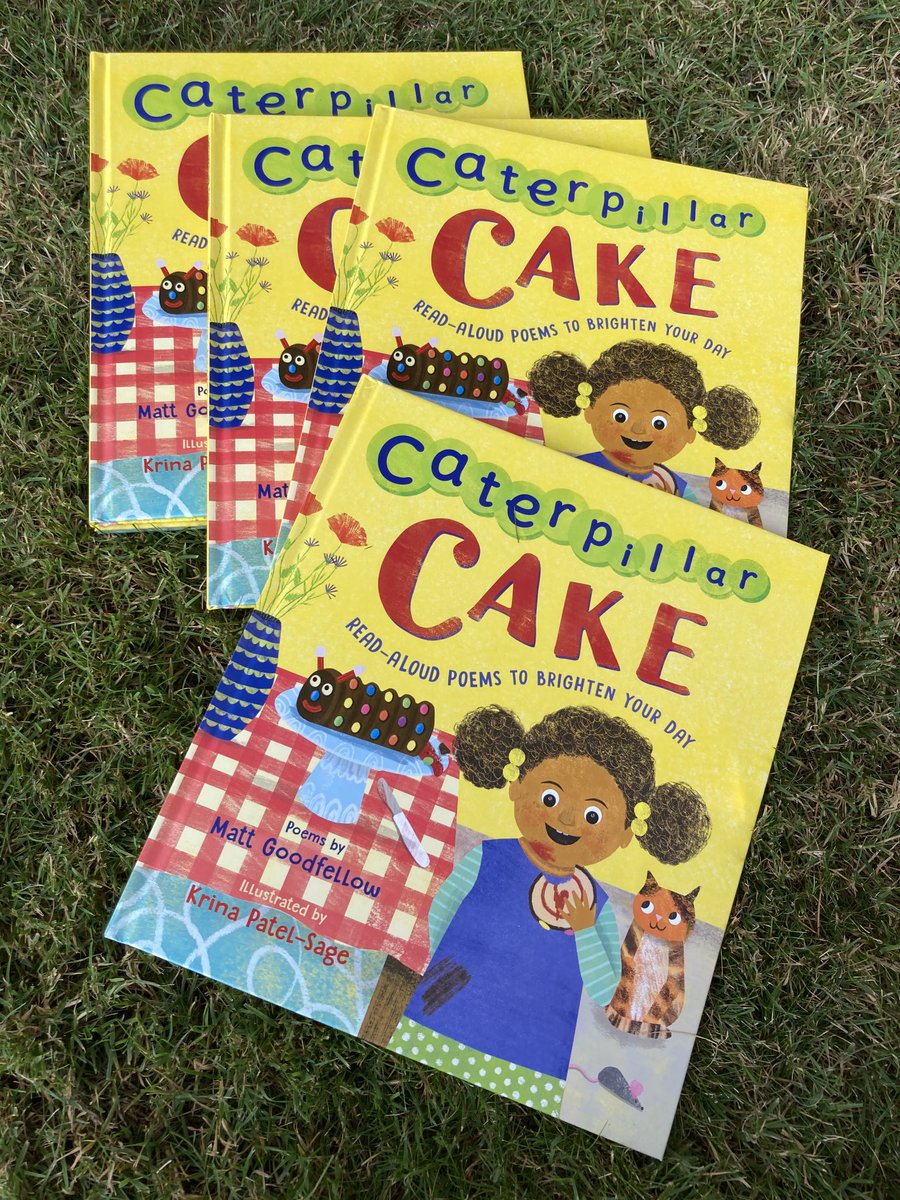 OtterBarryBooks's tweet photo. It’s publication day for #CaterpillarCake read-aloud poems to brighten your day by ⁦@EarlyTrain⁩ ⁦@sageillo⁩ . Congratulations to you both. So proud to publish this book! ⁦@bouncemarketing⁩ https://t.co/JbTPndRMJm