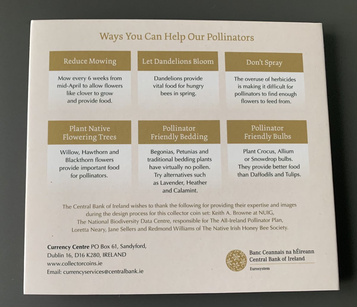 Ordered yesterday- delivered today . #delighted 

Get yours from <a href="/centralbank_ie/">Central Bank of Ireland</a> on collectorcoins.ie . 
(Limited print run of 5,000) order soon before they sell out. 

Supporting <a href="/nihbs/">Native Irish Honey Bee Society</a> and <a href="/BioDataCentre/">Biodiversity Ireland</a>