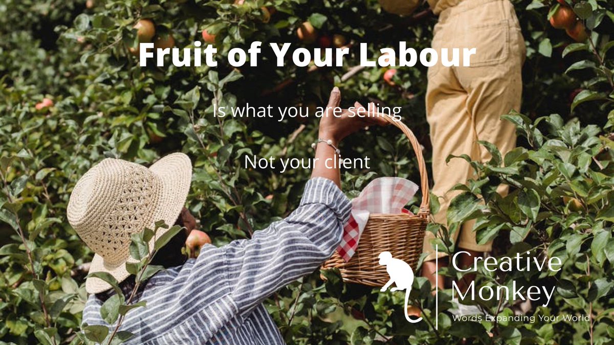 DavidDowns68's tweet image. A farmer doesn't feed his apples, he feeds the soil tends the tree. The fruit of his labour is the apple, not selling them. That, my friends, is where a copywriter comes in. to sell the product that you have worked on so hard #CreativeMonkey #ContentWriter