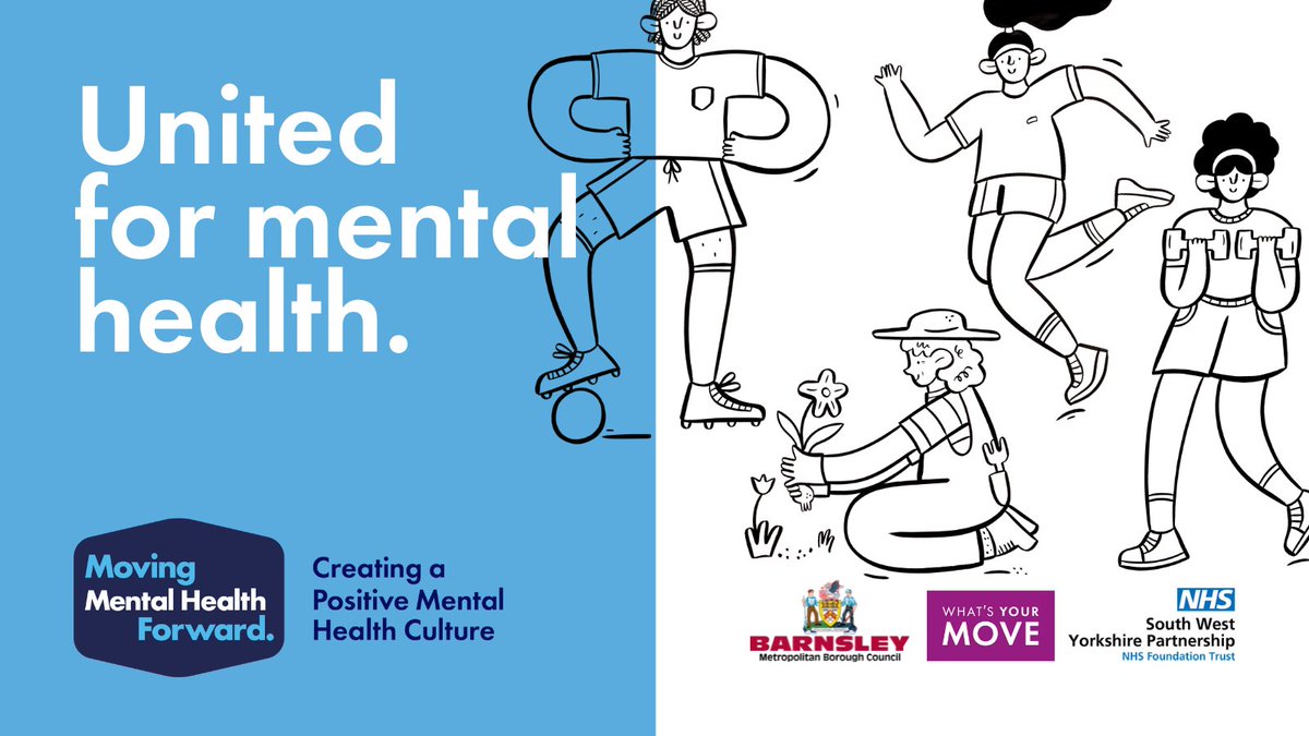 Today we are launching the Moving Mental Health Forward scheme to encourage the sport and physical activity settings to be more open to having the conversation about our mental health and provide support to those who need it. 
#WhatsYourMove #MMHFBarnsley