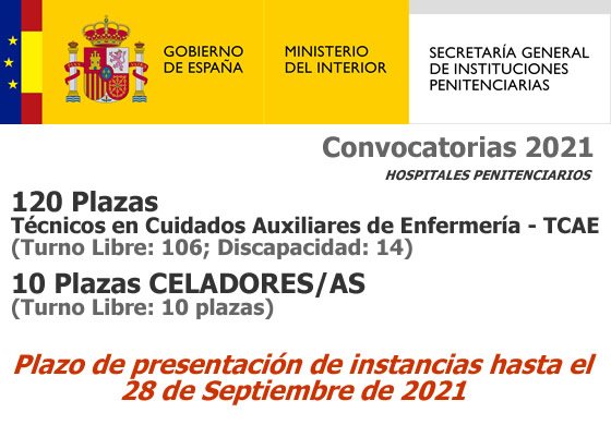 Convocatoria de 120 plazas de TCAEs y 10 plazas de CELADORES de INSTITUCIONES PENITENCIARIAS... E8A68BXWQAAGPCG?format=jpg&name=small